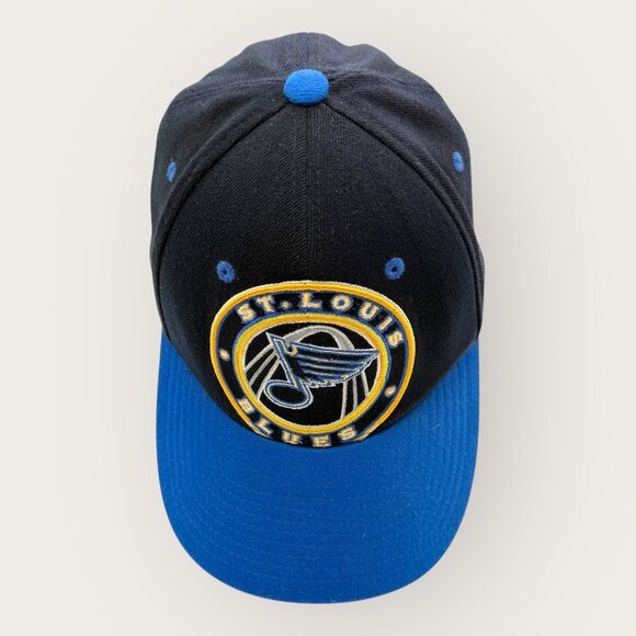 St. Louis Blues Hockey Embroidered Cap Blue Hat Size M-L - Picture 5 of 7
